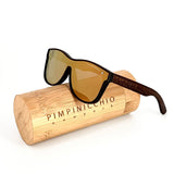 Bamboo Sunglasses with Flat Mirror Lens