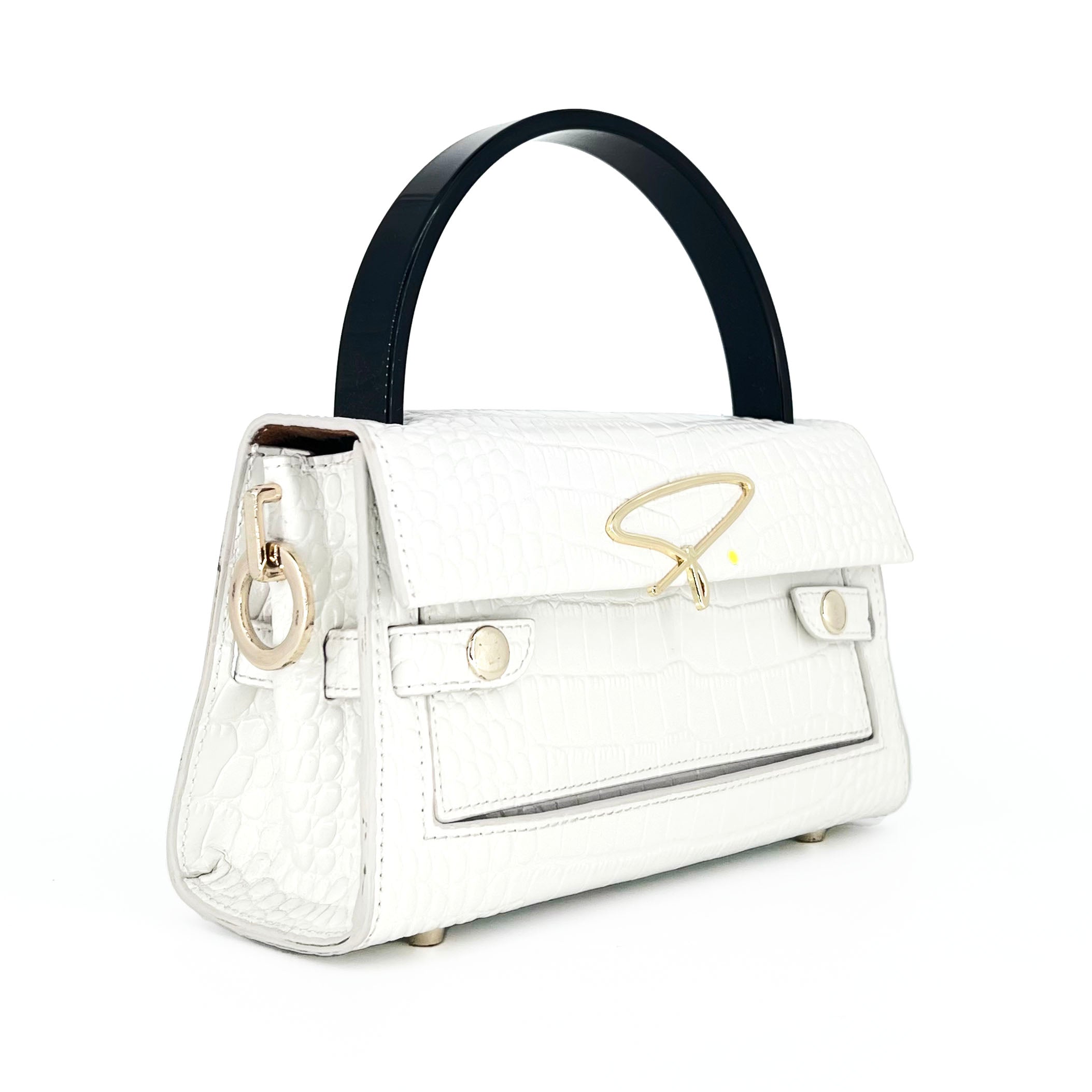 301W SIGNATURE HANDLE BAG IN WHITE