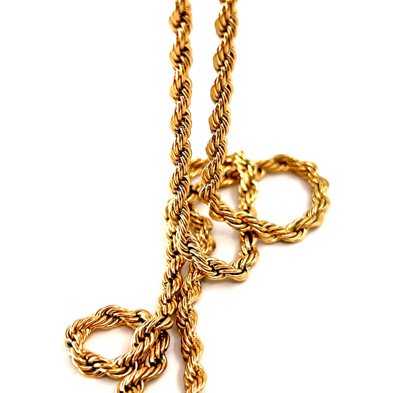 3RD AVE GOLD ROPE CHAIN NECKLACE