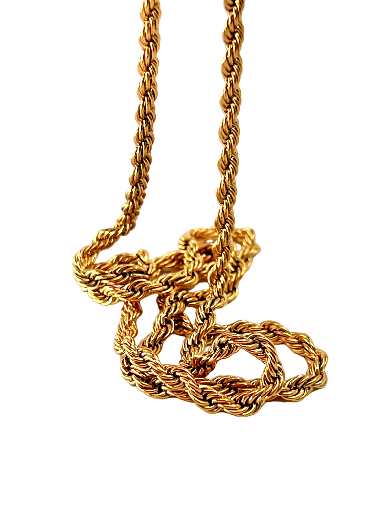 3RD AVE GOLD ROPE CHAIN NECKLACE