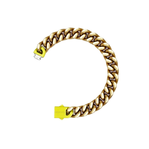 9TH AVE GOLD AND GOLD CURB CHAIN BRACELET