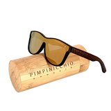 Bamboo Sunglasses with Flat Mirror Lens