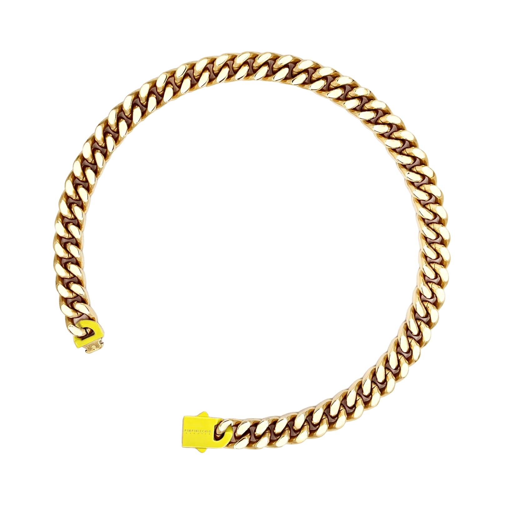 10TH AVE GOLD AND YELLOW CURB CHAIN NECKLACE - Pimpinicchio New York