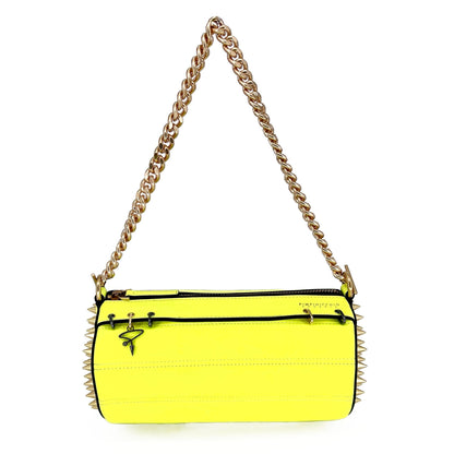 140E TUBE CROSS - BODY BAG IN YELLOW WITH CHAIN - Pimpinicchio New York