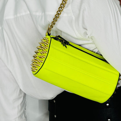 140E TUBE CROSS - BODY BAG IN YELLOW WITH CHAIN - Pimpinicchio New York