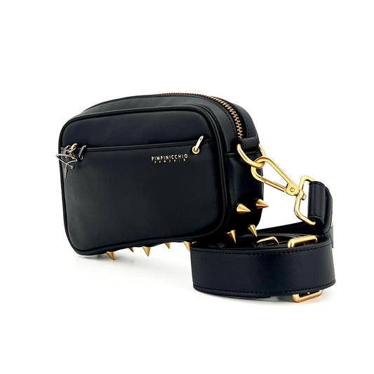 200W ASYMMETRICAL BELT BAG IN BLACK - Pimpinicchio New York