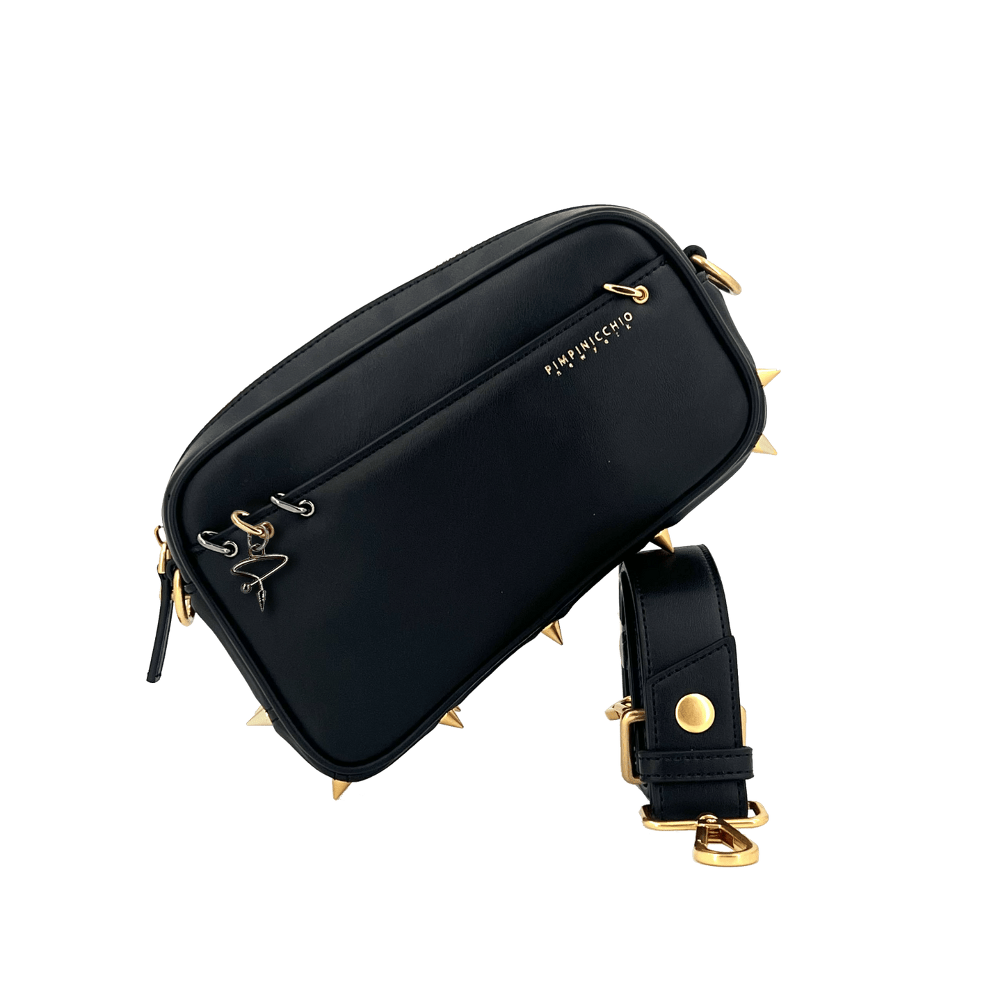 200W ASYMMETRICAL BELT BAG IN BLACK - Pimpinicchio New York