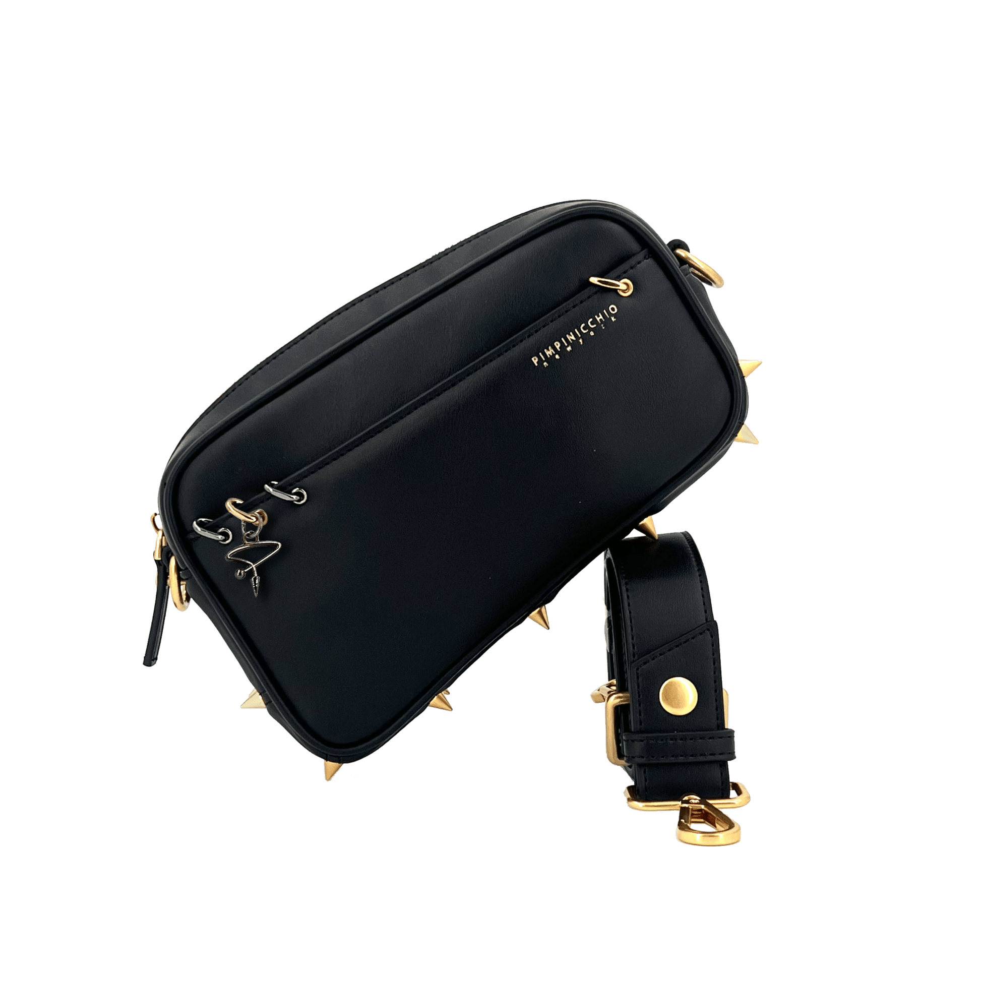 200W ASYMMETRICAL BELT BAG IN BLACK - Pimpinicchio New York