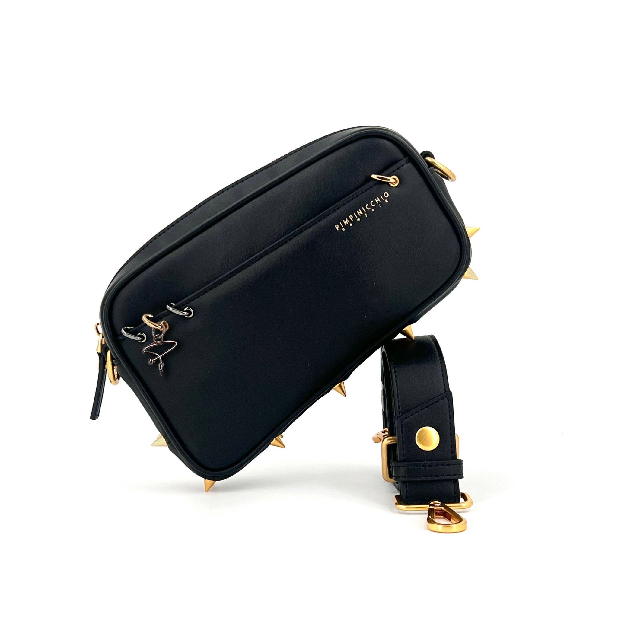 200W ASYMMETRICAL BELT BAG IN BLACK - Pimpinicchio New York