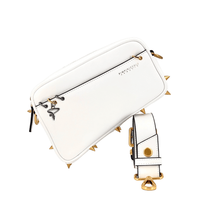 200W ASYMMETRICAL BELT BAG IN WHITE - Pimpinicchio New York