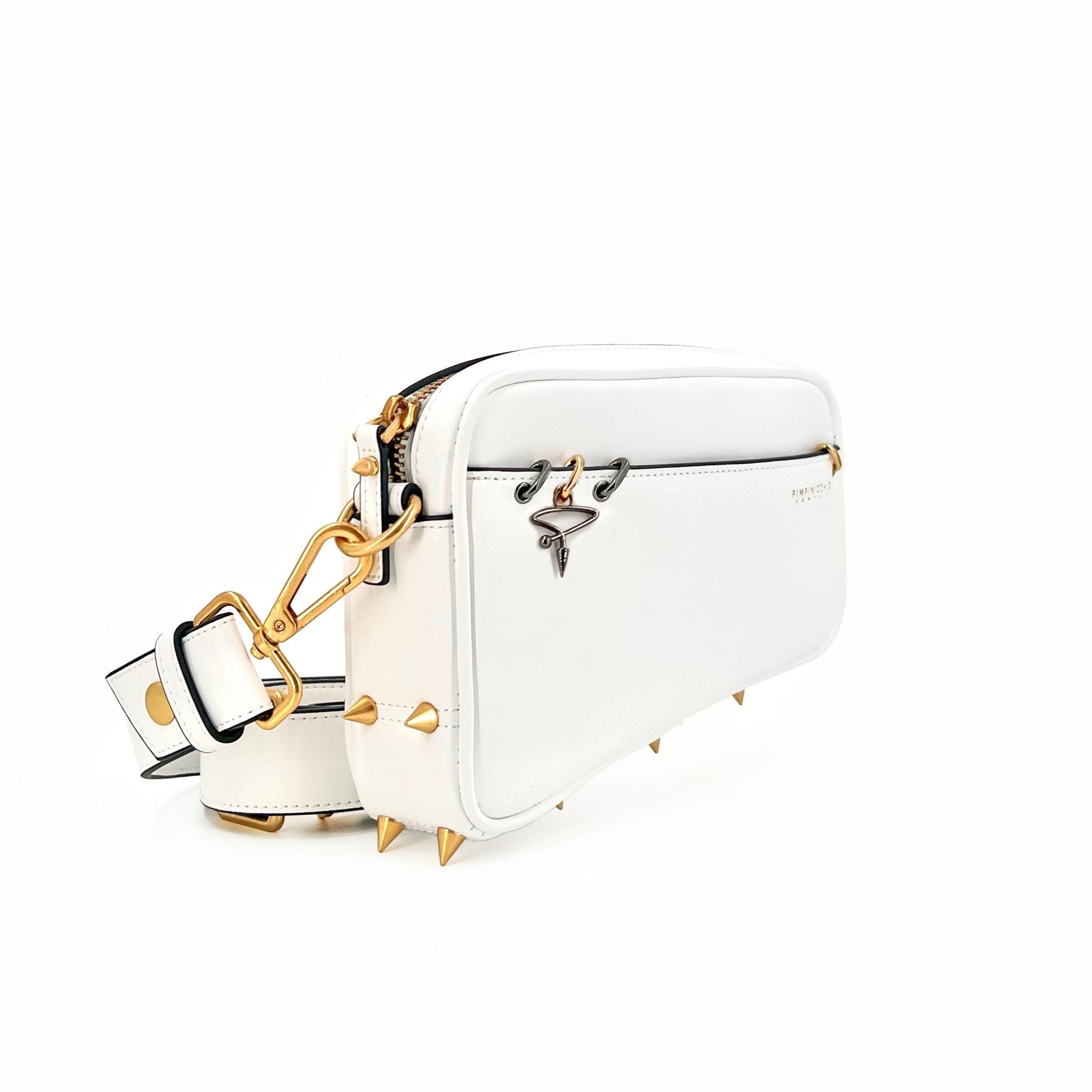 200W ASYMMETRICAL BELT BAG IN WHITE - Pimpinicchio New York