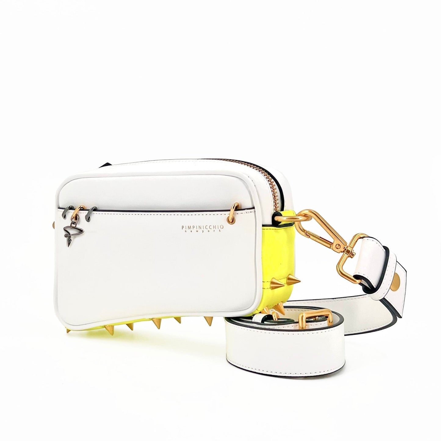 200W ASYMMETRICAL BELT BAG IN WHITE - Pimpinicchio New York