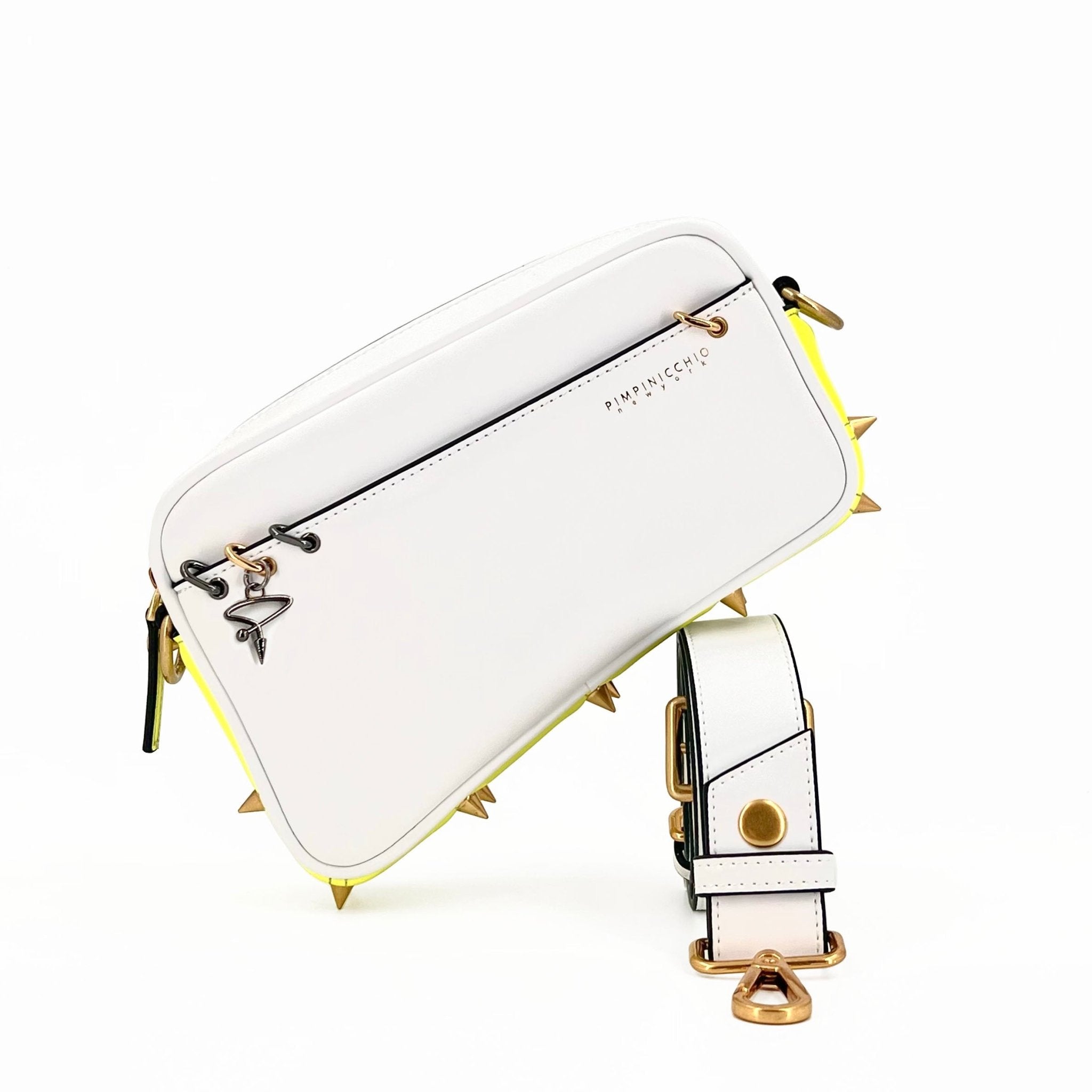 200W ASYMMETRICAL BELT BAG IN WHITE - Pimpinicchio New York