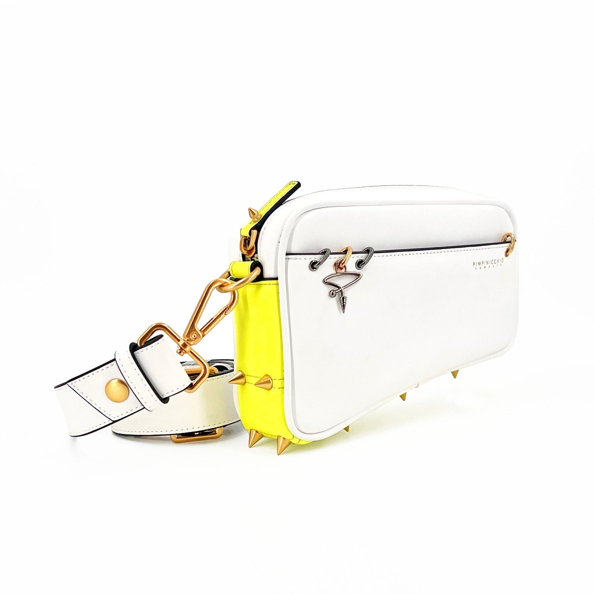 200W ASYMMETRICAL BELT BAG IN WHITE - Pimpinicchio New York