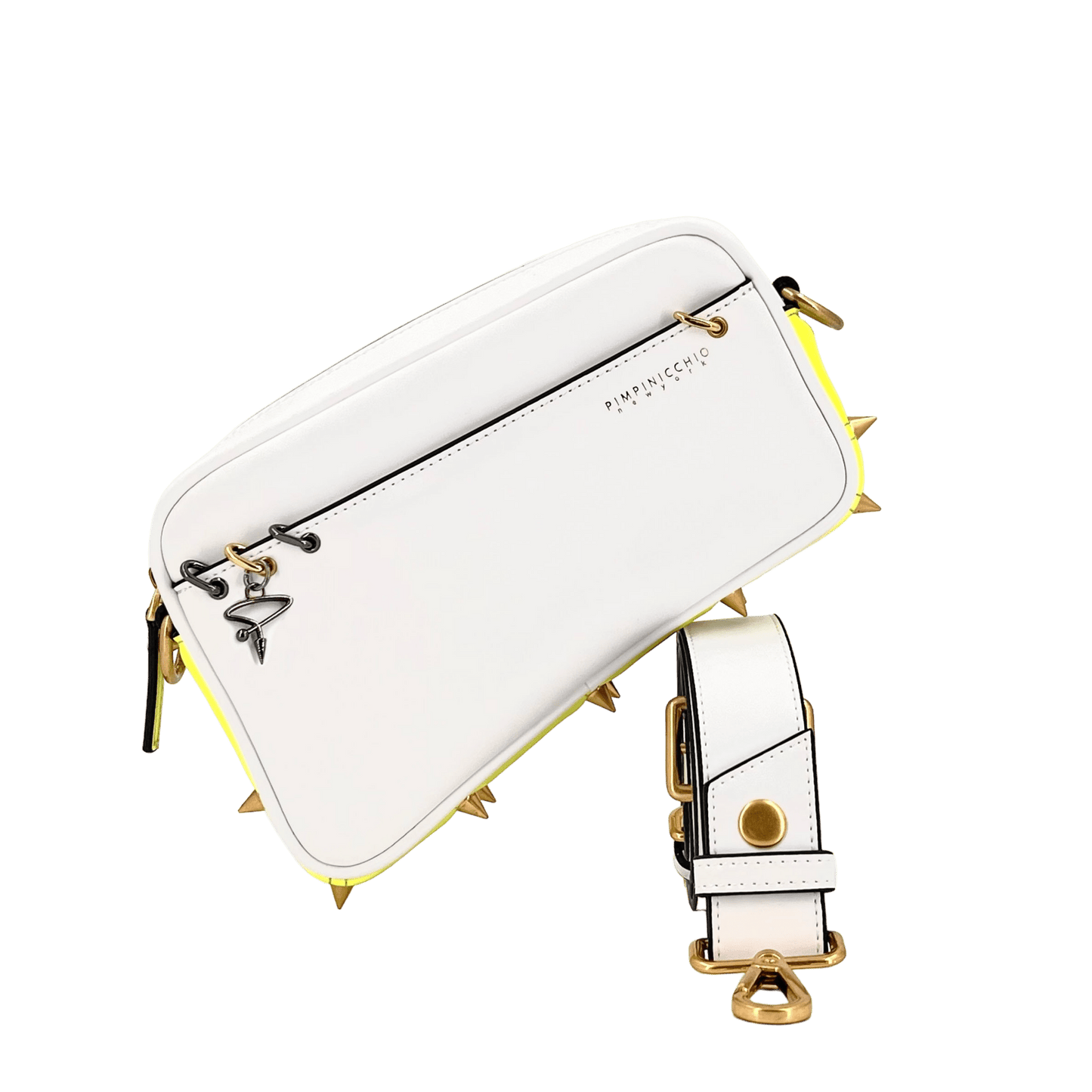 200W ASYMMETRICAL BELT BAG IN WHITE - Pimpinicchio New York