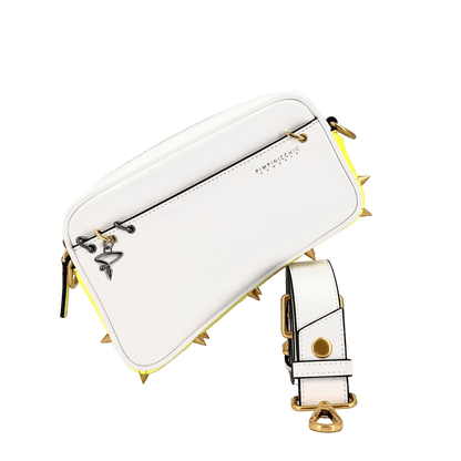 200W ASYMMETRICAL BELT BAG IN WHITE - Pimpinicchio New York