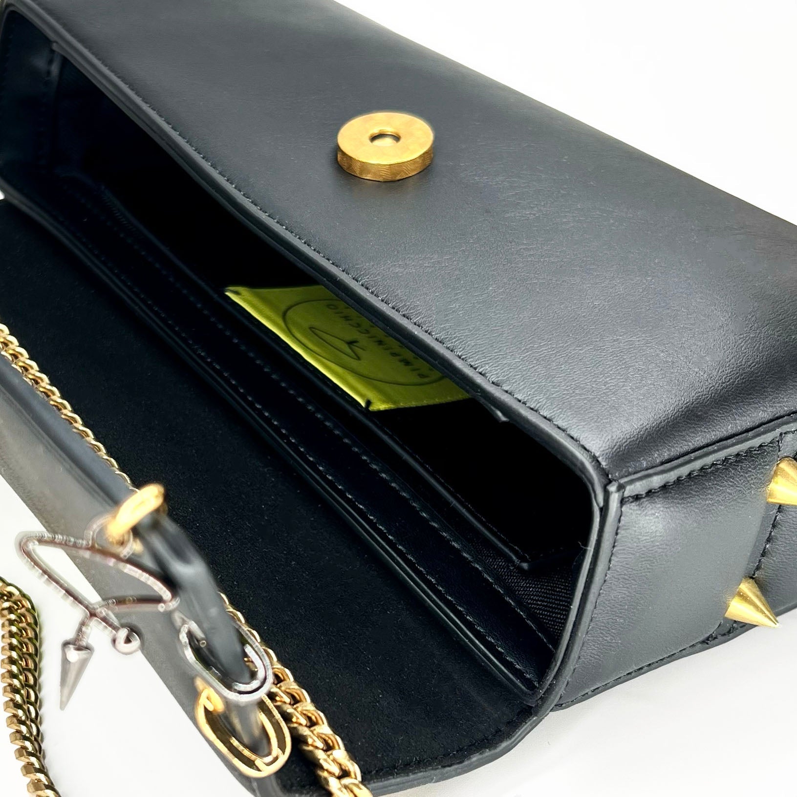 30H ASYMMETRICAL CHAIN BAG IN BLACK - Pimpinicchio New York