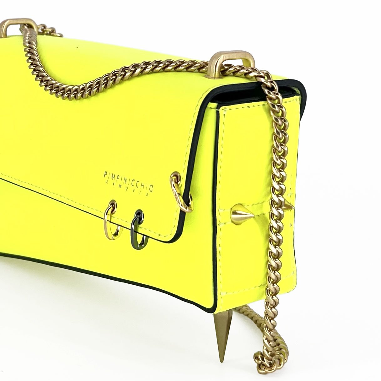 30H ASYMMETRICAL CHAIN BAG IN WHITE - Pimpinicchio New York