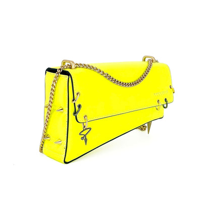 30H ASYMMETRICAL CHAIN BAG IN WHITE - Pimpinicchio New York