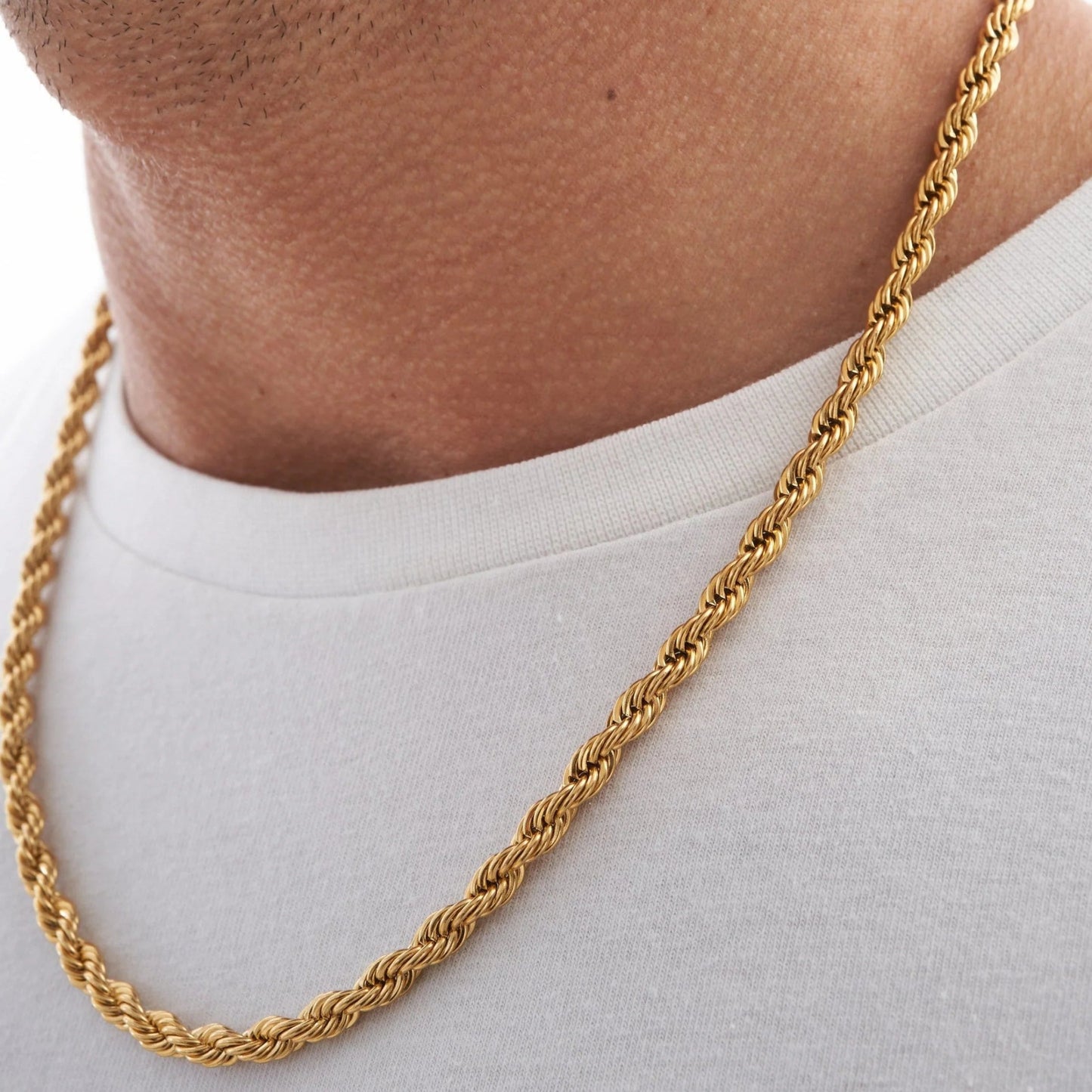 3RD AVE GOLD ROPE CHAIN NECKLACE - Pimpinicchio New York