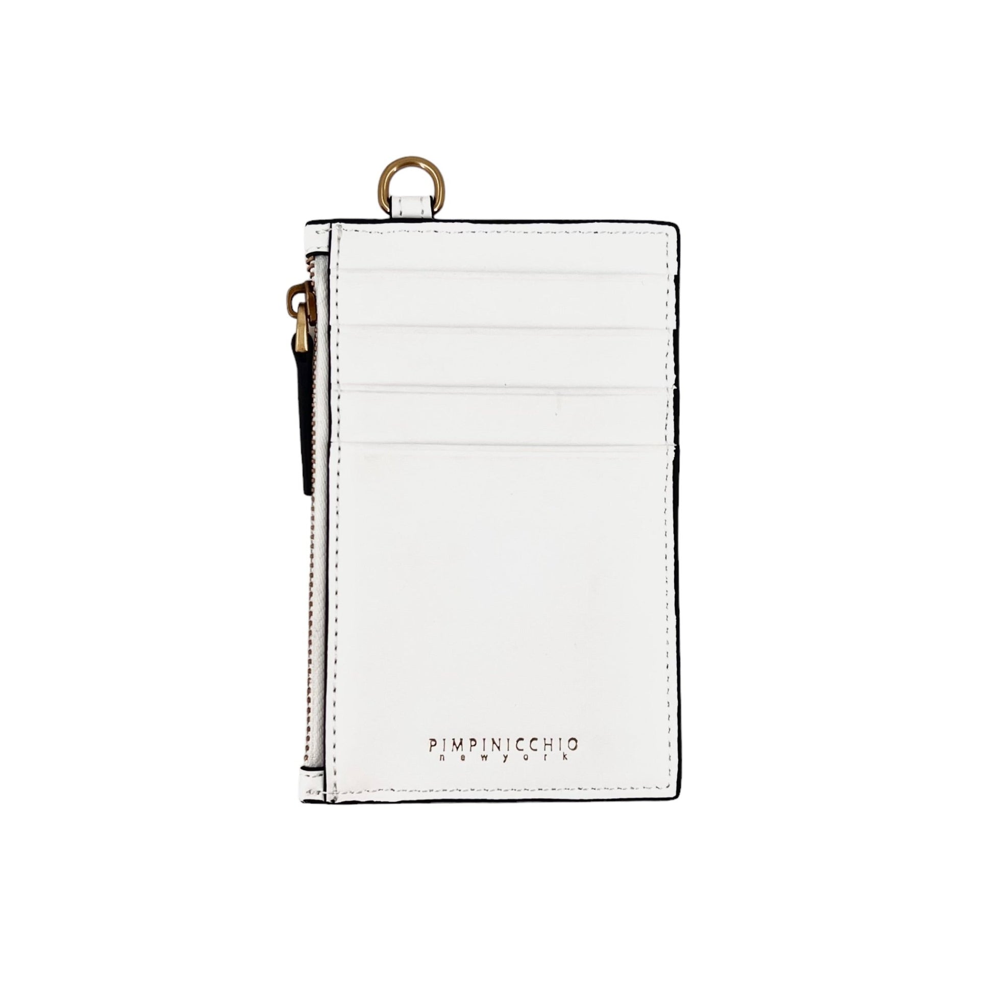 80L CARD CASE ON KEYRING IN BLACK - Pimpinicchio New York