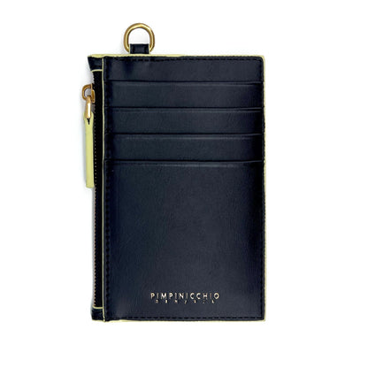 80L CARD CASE ON KEYRING IN YELLOW - Pimpinicchio New York