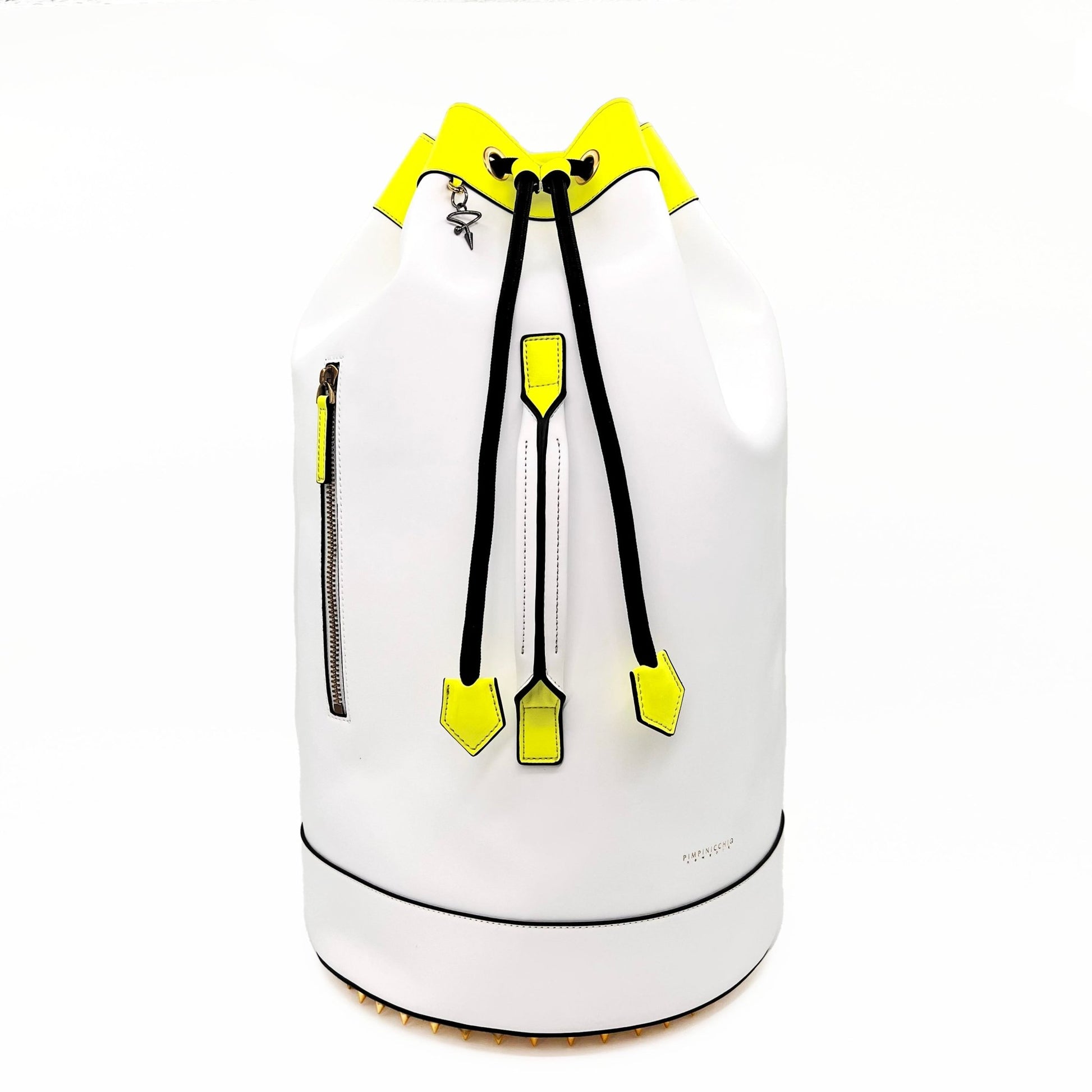 88G Bucket Backpack IN WHITE AND YELLOW - Pimpinicchio New York