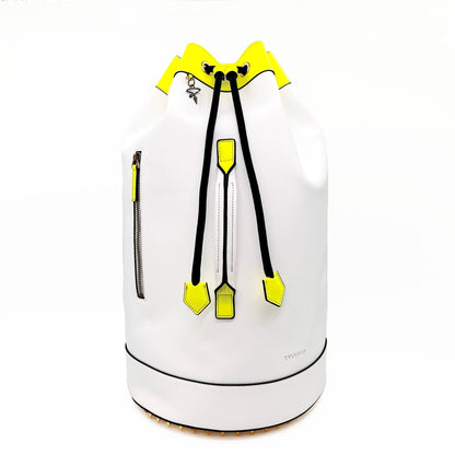 88G Bucket Backpack IN WHITE AND YELLOW - Pimpinicchio New York