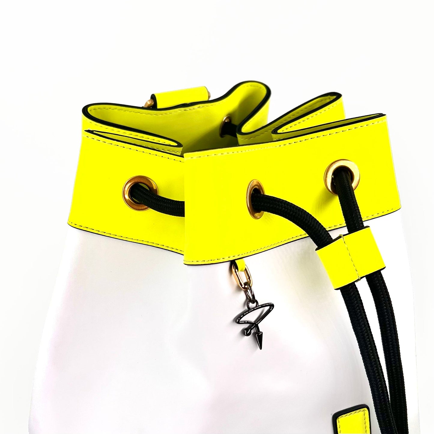 88G Bucket Backpack IN WHITE AND YELLOW - Pimpinicchio New York