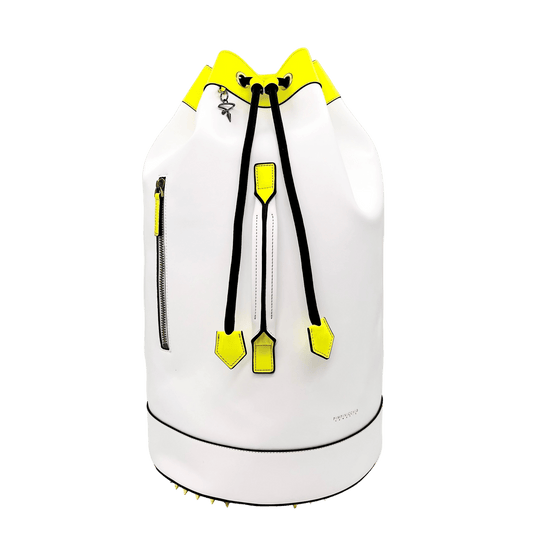 88G Bucket Backpack IN WHITE AND YELLOW - Pimpinicchio New York