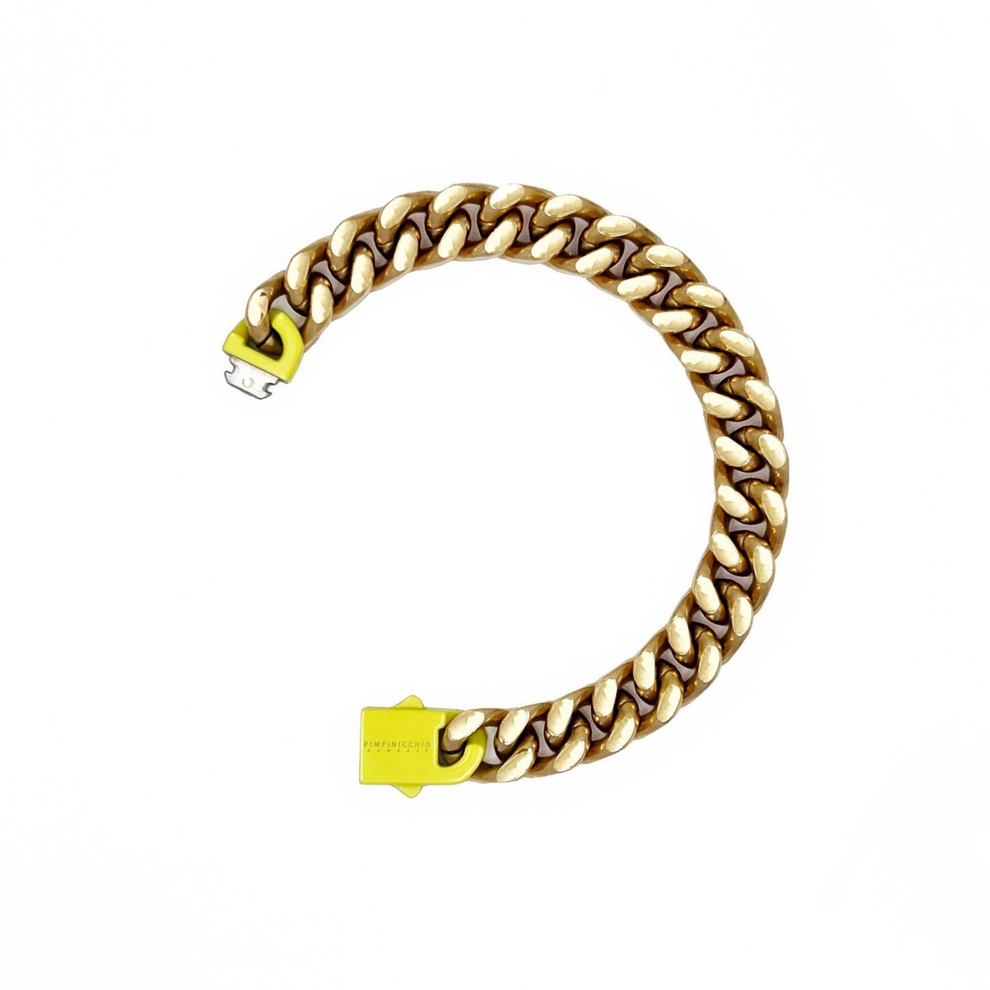 9TH AVE GOLD AND YELLOW CURB CHAIN BRACELET - Pimpinicchio New York