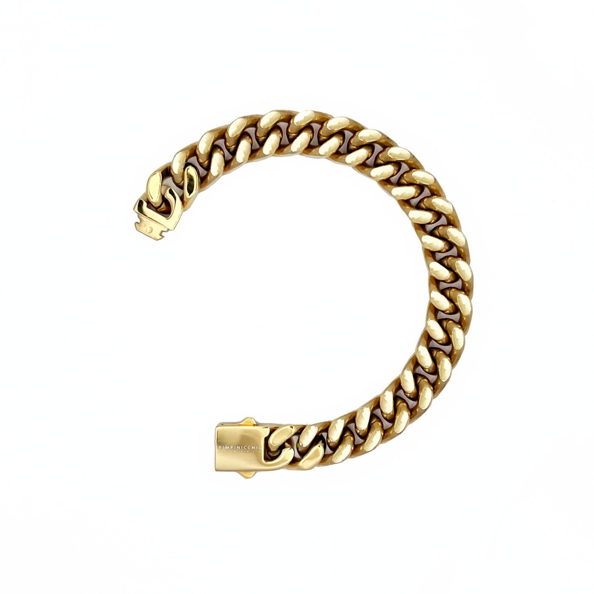 9TH AVE GOLD CURB CHAIN BRACELET IN GOLD - Pimpinicchio New York