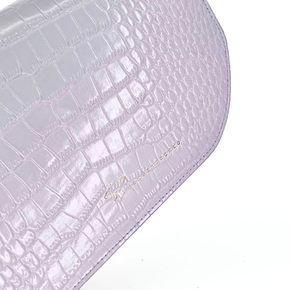 239E STUDDED SIGNATURE SHOULDER BAG IN LILAC