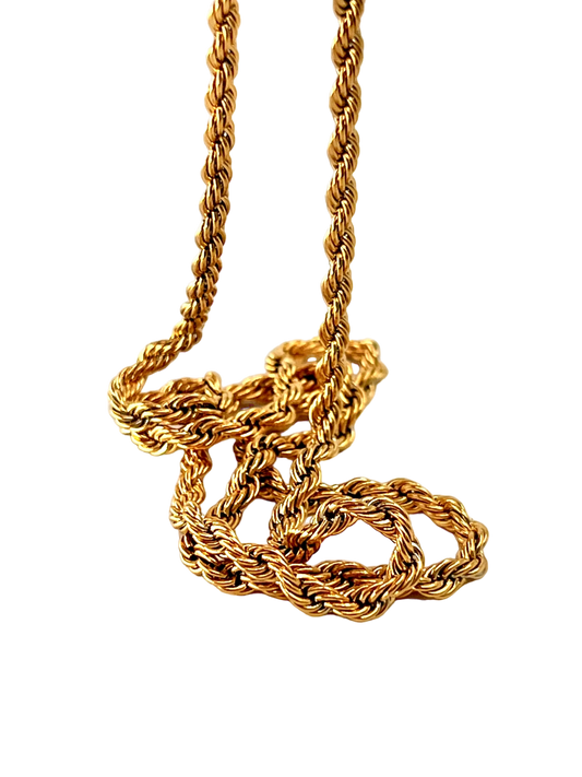 3RD AVE GOLD ROPE CHAIN NECKLACE