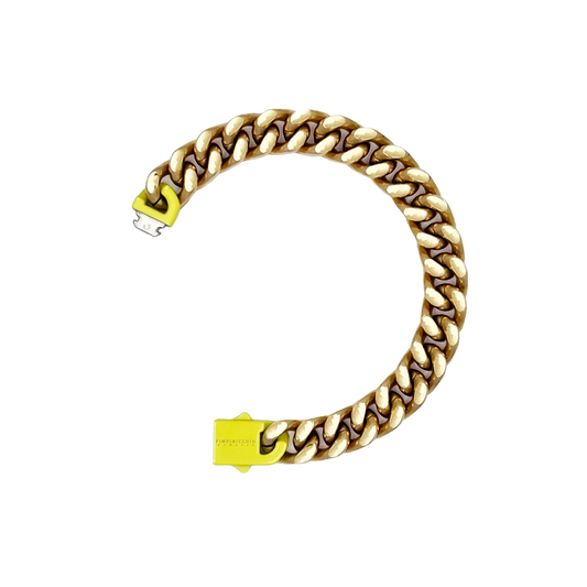 9TH AVE GOLD AND YELLOW CURB CHAIN BRACELET