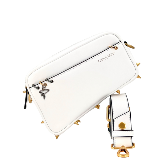 200W ASYMMETRICAL BELT BAG IN WHITE