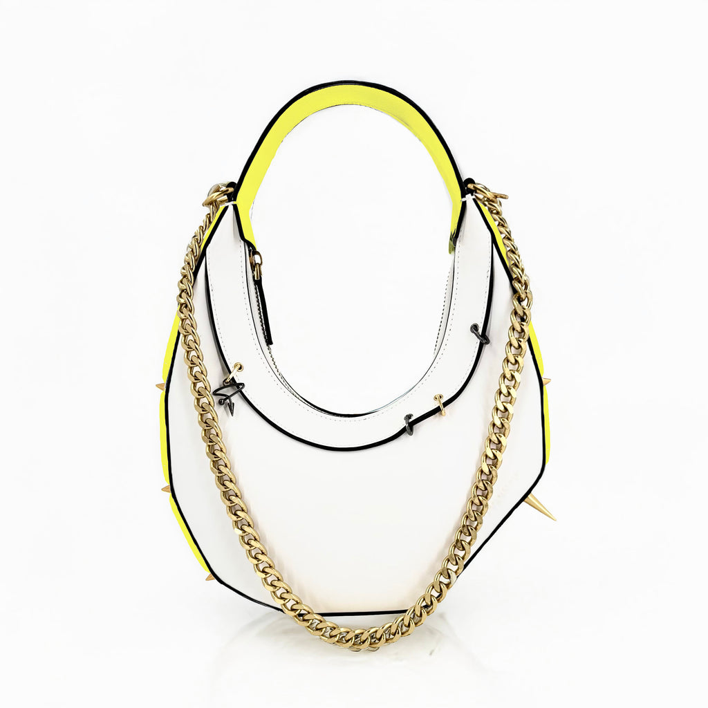 515W Asymmetrical Hobo Bag In White