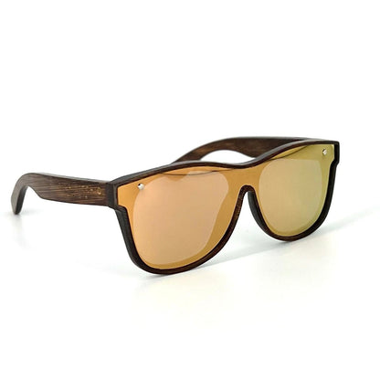 Bamboo Sunglasses with Flat Mirror Lens - Pimpinicchio New York