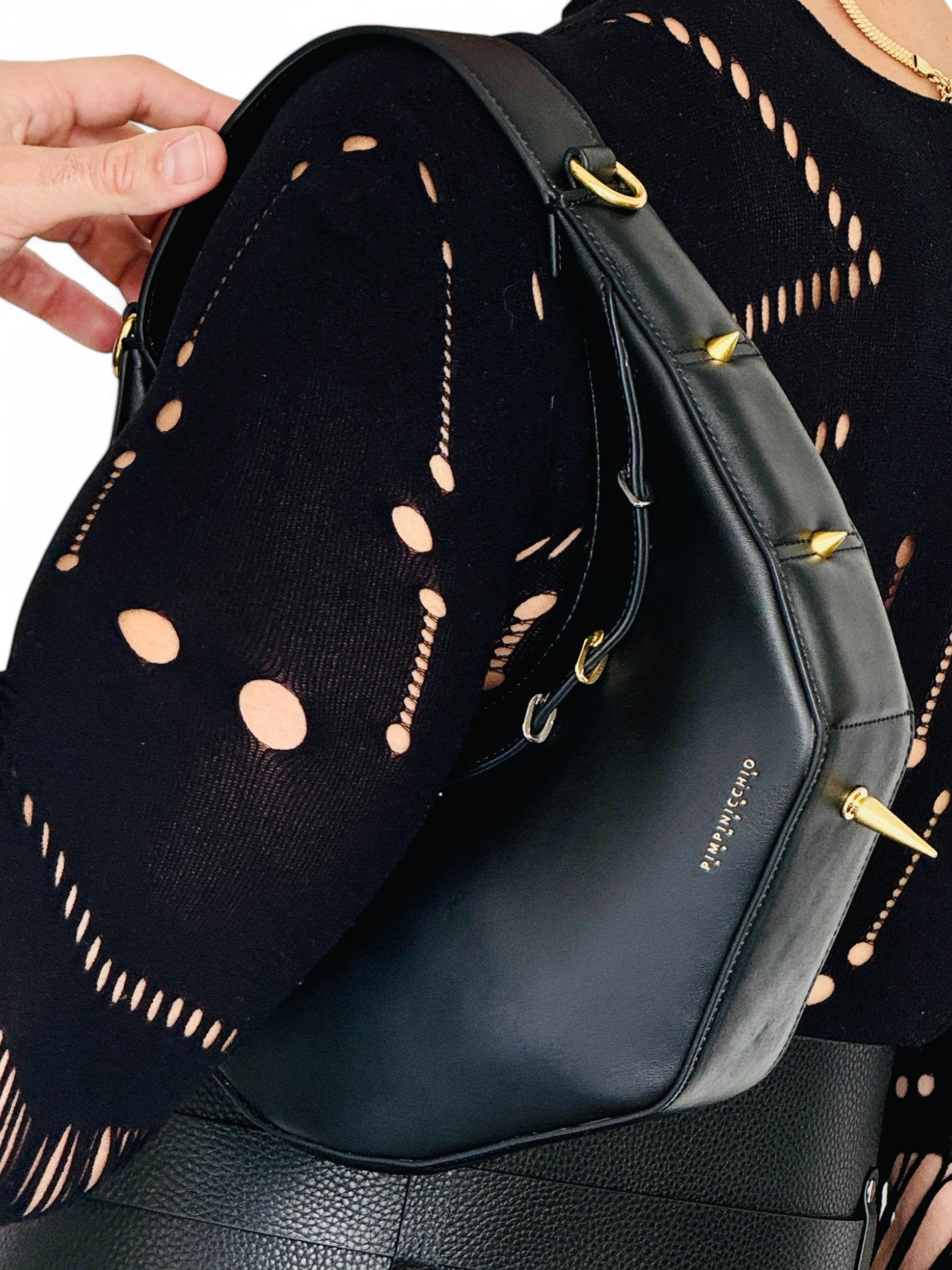 515W Asymmetrical Hobo Bag In White and Yellow